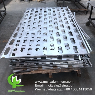 1m X 2m revestimiento de pared de metal de chapa de aluminio sólido pantalla de metal para la decoración de la fachada de la pared del edificio
