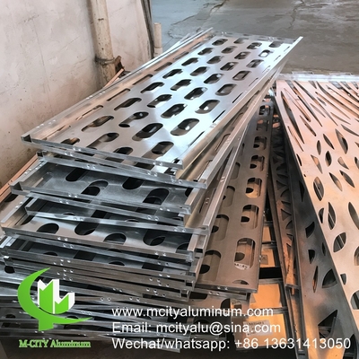 panel de perforación de aluminio fachada panel de revestimiento de pared cubierta exterior del edificio para el techo del edificio interior exterior