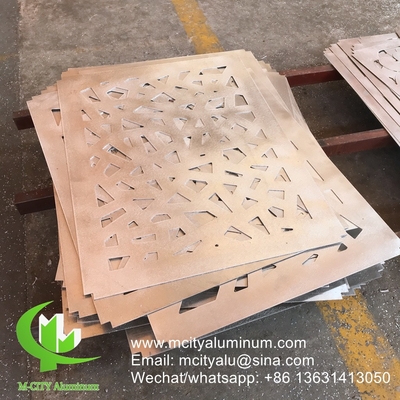 Panel decorativo de fachada de revestimiento de aluminio de 3 mm para fachada de pared de cortina revestimiento de panel de pared pantalla perforada
