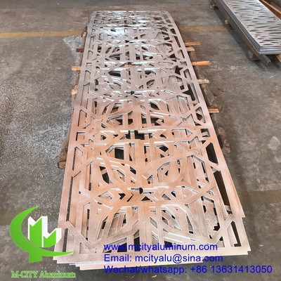 Panel decorativo de fachada perforada de aluminio de 3 mm para revestimiento de fachada de pared de cortina