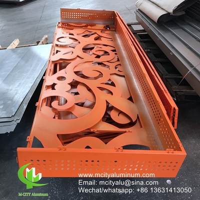 Panel de revestimiento por perforación de aluminio metálico con patrones de arte Perforación utilizada para fachada de edificios