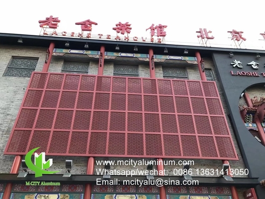 hojas perforadas de aluminio para revestimiento de paredes de fachada, paneles de revestimiento de edificios exteriores para edificios o techos