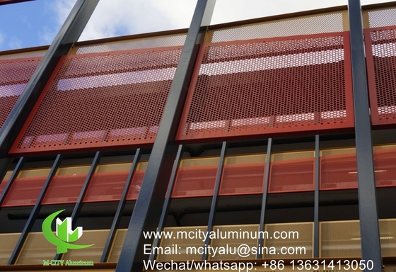 hojas perforadas de aluminio para revestimiento de paredes de fachada, paneles de revestimiento de edificios exteriores para edificios o techos