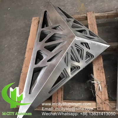 Pantalla de jardín de aluminio 3D de metal pantalla de privacidad de metal fachada revestimiento de la hoja 2,5m decoración de la pared fachada