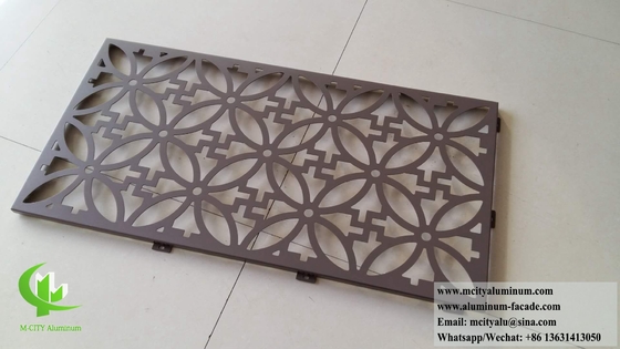 Capa de metal cortada por láser, decorativa, pantalla de metal perforada, aleación de aluminio