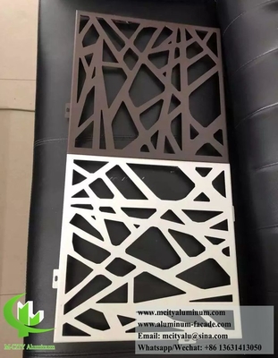 Capa de metal cortada por láser, decorativa, pantalla de metal perforada, aleación de aluminio