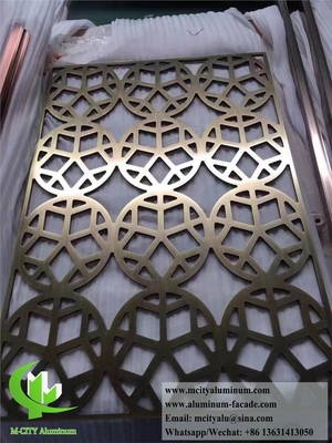 Capa de metal cortada por láser, decorativa, pantalla de metal perforada, aleación de aluminio