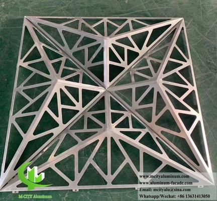 Revestimiento de paredes metálicas de forma 3D Hoja de aluminio de corte CNC Panel de pared hecho a medida