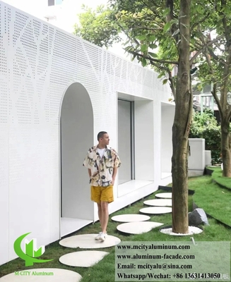 Paneles de aluminio perforados con pantalla metálica para decoración de revestimientos de paredes