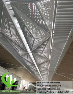 Revestimiento de aluminio 3D Patrón de corte por láser PVDF Revestimiento duradero