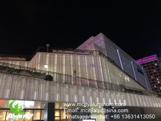 Panel de aluminio perforado para fachada, revestimiento de paredes, panel exterior de cubierta de edificios para fachada exterior de edificios