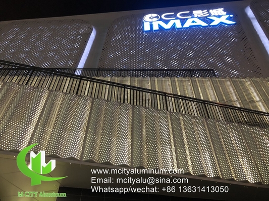 Panel de aluminio 3d fachada revestimiento de pared panel exterior de la cubierta del edificio para la fachada exterior del edificio