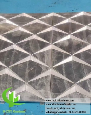 Panel de revestimiento 3D de pantalla de aluminio Hoja de metal para decoración de paredes