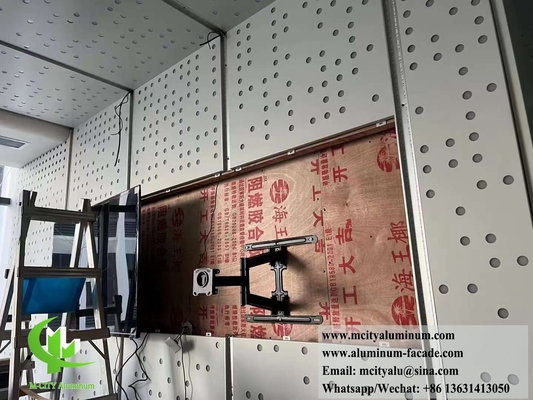 Panel de revestimiento de aluminio sólido con patrones de perforación