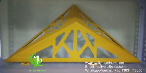 fachada perforada en 3D fachada decorativa de aluminio revestimiento de pared exterior del edificio cortina de pared de fachada con patrón de techo