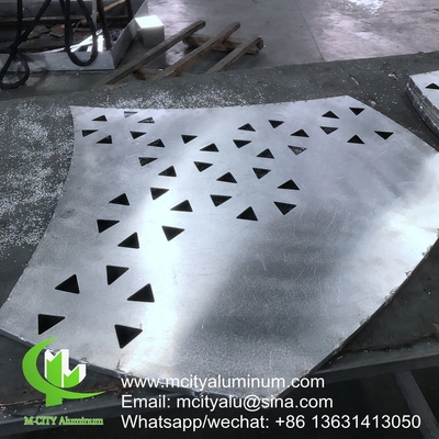 gran metal de la pared de flexión de aluminio de la fachada de la lámina de panel para la decoración del edificio panel perforado