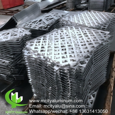 Panel de revestimiento de paredes de fachada de aluminio perforado exterior de la cubierta frontal del edificio para la pared cortina del edificio