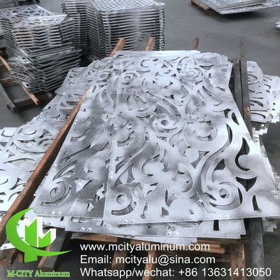 Revestimiento de paredes de aluminio grabado panel de fachada decorativa exterior de la pared cortina del edificio