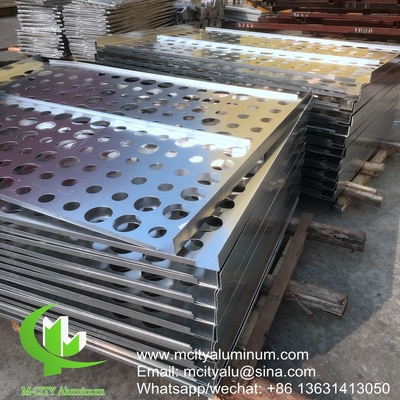 gran metal de la pared de flexión de aluminio de la fachada de la lámina de panel para la decoración del edificio panel perforado