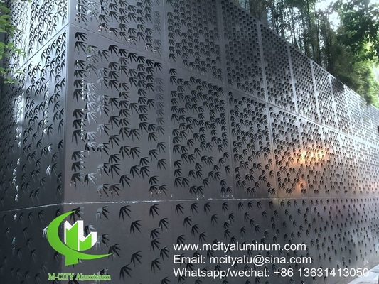 fachada con grabado CNC fachada decorativa de aluminio revestimiento de pared exterior del edificio cortina de pared de fachada con patrón de techo