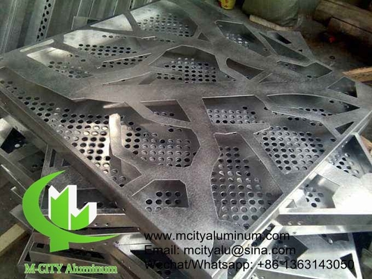 Arquitectónico panel de revestimiento de aluminio perforado fachada de la lámina de pared exterior fachada del edificio para fachada exterior