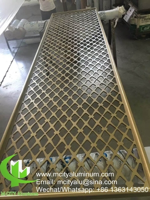 Arquitectónico panel de revestimiento de aluminio perforado fachada de la lámina de pared exterior fachada del edificio para fachada exterior