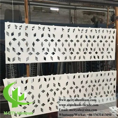 Paneles sólidos de aluminio de 3 mm con patrón de perforación para decoración de paredes