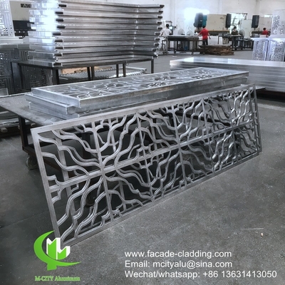 Panel de corte por láser de aluminio metálico utilizado para pantallas de ventanas con espesor de marco de 10 mm