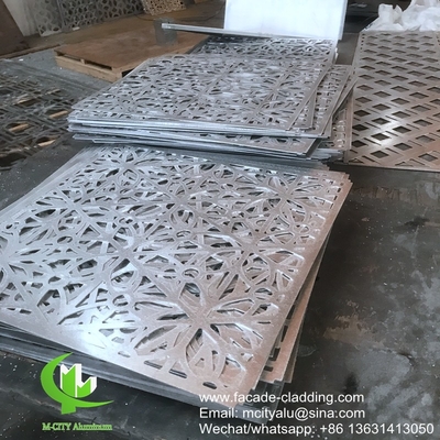 Panel de corte por láser de aluminio metálico para revestimiento de fachadas de decoración de edificios