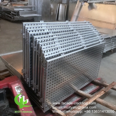 Panel perforado de aluminio grabado utilizado para fachada exterior del edificio para cubierta exterior