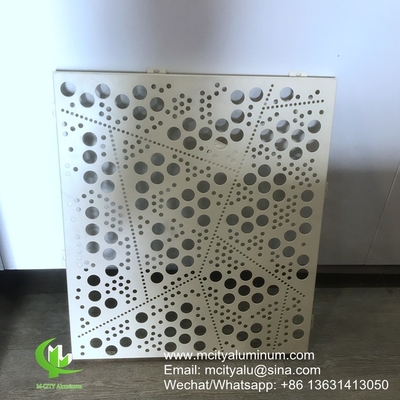 PVDF Modelos perforados de aluminio metálico utilizados para la decoración de fachadas de edificios