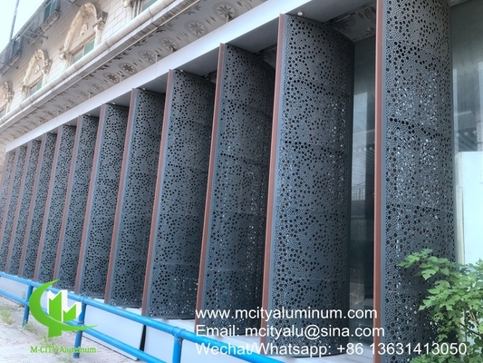 PVDF Modelos perforados de aluminio metálico utilizados para la decoración de fachadas de edificios