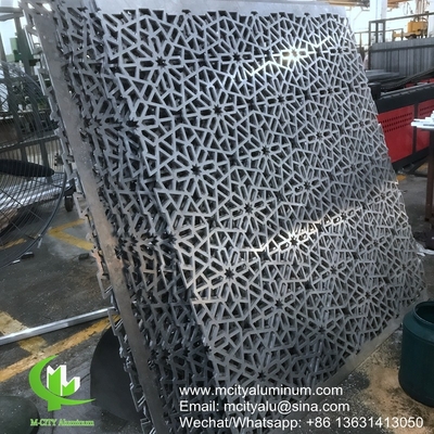 Revestimiento de fachada de paneles de aluminio perforados con patrón para revestimiento de fachadas