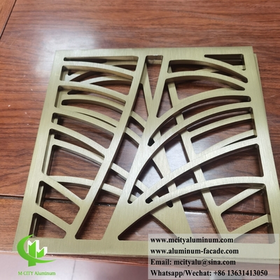 Pantalla de metal cortada por láser de 10 mm de espesor de aluminio para pantalla de habitación