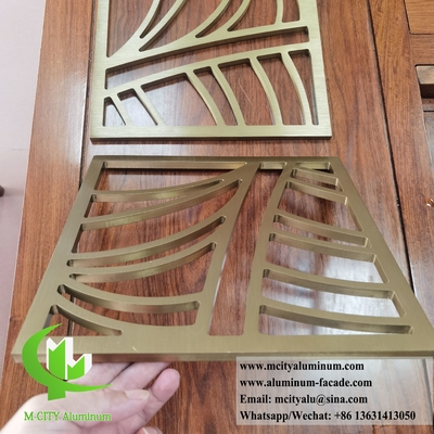 Pantalla de metal cortada por láser de 10 mm de espesor de aluminio para pantalla de habitación