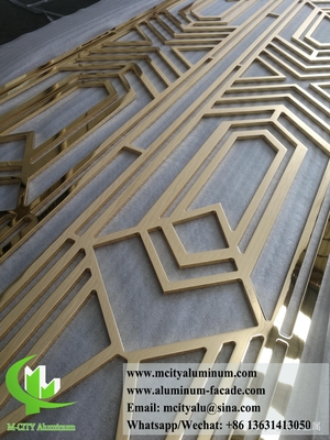 Pantalla de privacidad de aluminio de chapa de metal de pantalla con diseño de corte por láser para la decoración al aire libre