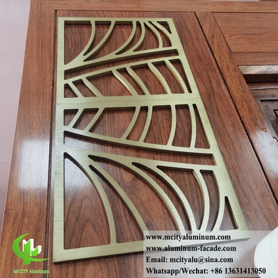 Pantalla de metal cortada por láser de 10 mm de espesor de aluminio para pantalla de habitación
