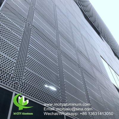 revestimiento de fachada de paneles de aluminio perforados de metal para revestimiento de fachadas