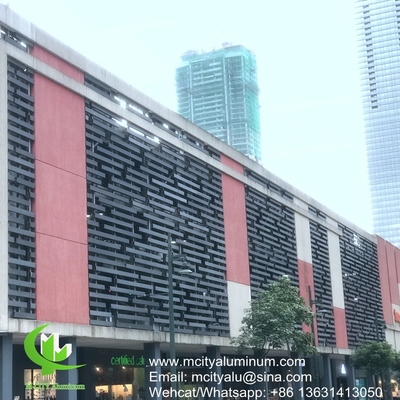 FOSHAN PVDF Panel de aluminio metálico perforado no estándar utilizado para el exterior del edificio
