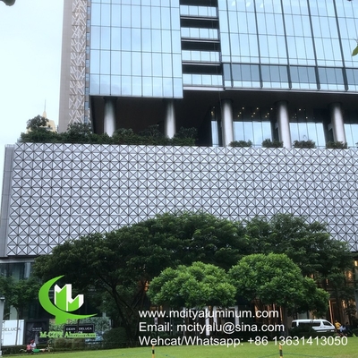 FOSHAN PVDF Panel de aluminio metálico perforado no estándar utilizado para el exterior del edificio