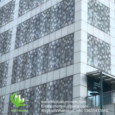 China PVDF Panel estándar perforado de aluminio metálico utilizado para el exterior del edificio