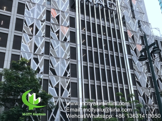PVDF Panel perforado de aluminio metálico no estándar utilizado para el exterior del edificio