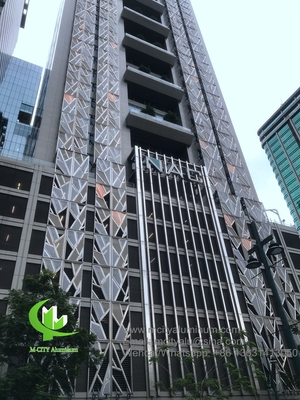 PVDF Panel de flexión perforado de aluminio metálico utilizado para el exterior del edificio