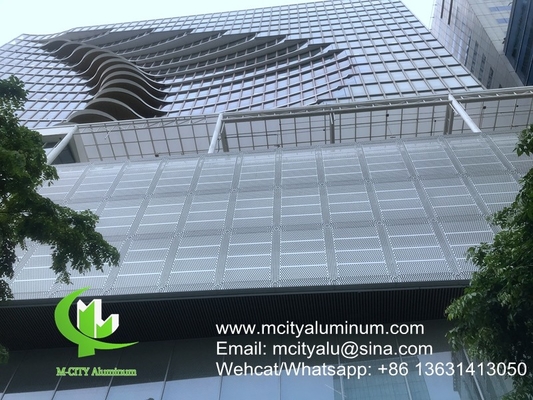 revestimiento de fachada de paneles de aluminio perforados de metal para revestimiento de fachadas