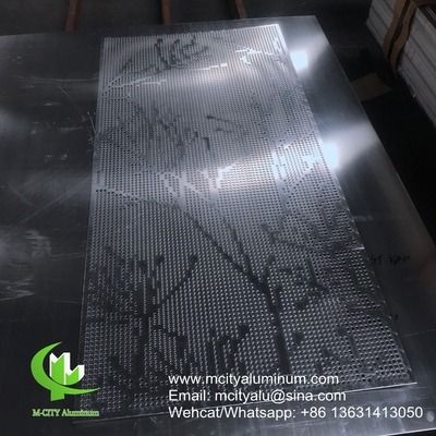 PVDF Panel de flexión perforado de aluminio metálico utilizado para el exterior del edificio