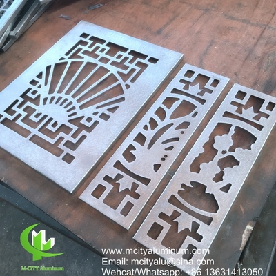 PVDF Modelos perforados de aluminio metálico utilizados para la decoración de fachadas de edificios