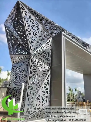 Revestimiento de paredes metálicas de forma 3D Hoja de aluminio de corte CNC Panel de pared hecho a medida
