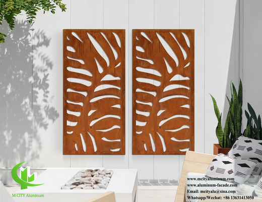 Pantalla de privacidad de aluminio de chapa de metal de pantalla con diseño de corte por láser para la decoración al aire libre