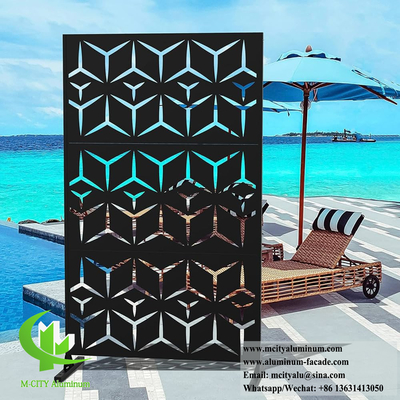 Pantalla de privacidad de aluminio de chapa de metal de pantalla con diseño de corte por láser para la decoración al aire libre