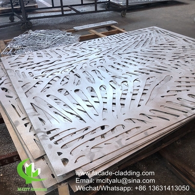 China Revestimiento de paneles cortados por láser de aluminio metálico para revestimiento exterior de fachadas